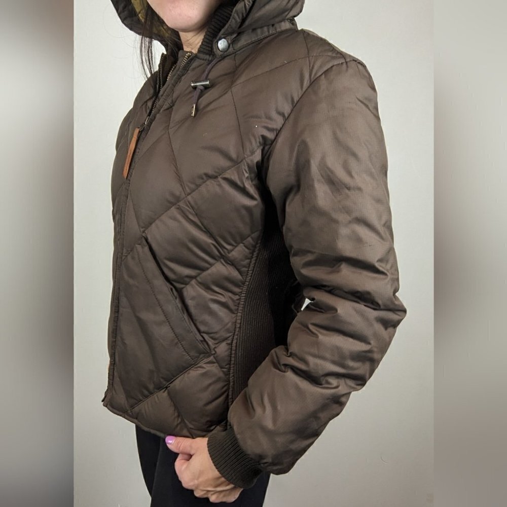 EDDIE Bauer Goose down "Skyliner" coat brown fits medium - Picture 5 of 12